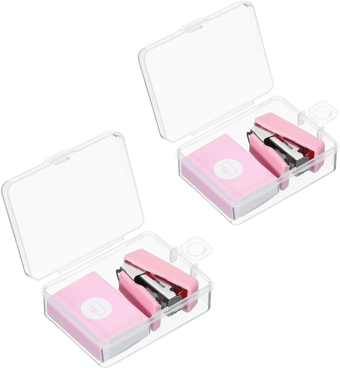 Morandi Mini nietmachine met 800 standaard nietjes, Morandi Desktop nietmachines set schattig bureau kantoor nietmachine 20 vel capaciteit voor klaslokaal kantoorbenodigdheden, roze