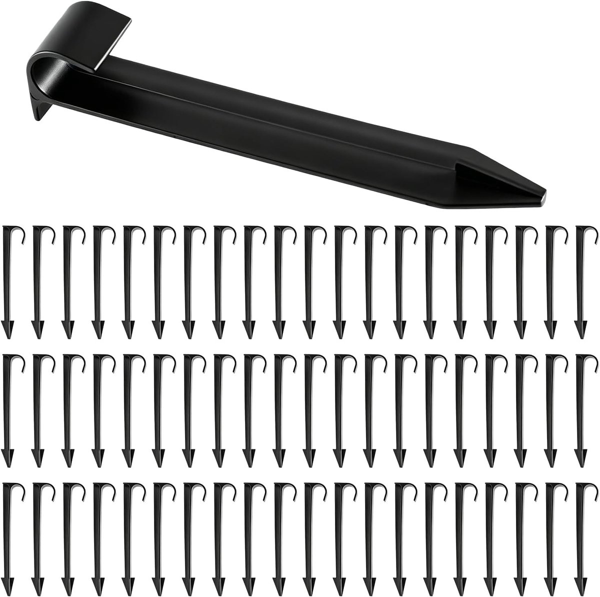 60 stuks tuinslanganker, 15,5 cm lengte, Ø 25 mm, grondpen, bevestigingsanker, druppelslang, grondanker, grondanker, grondankers, grondankers voor de slanghouder, druppelirrigatie, gazonrooster