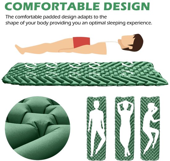 luchtmatras, licht, waterdicht, voor wandelen, outdoor, reizen, rugzak — afbeelding 3