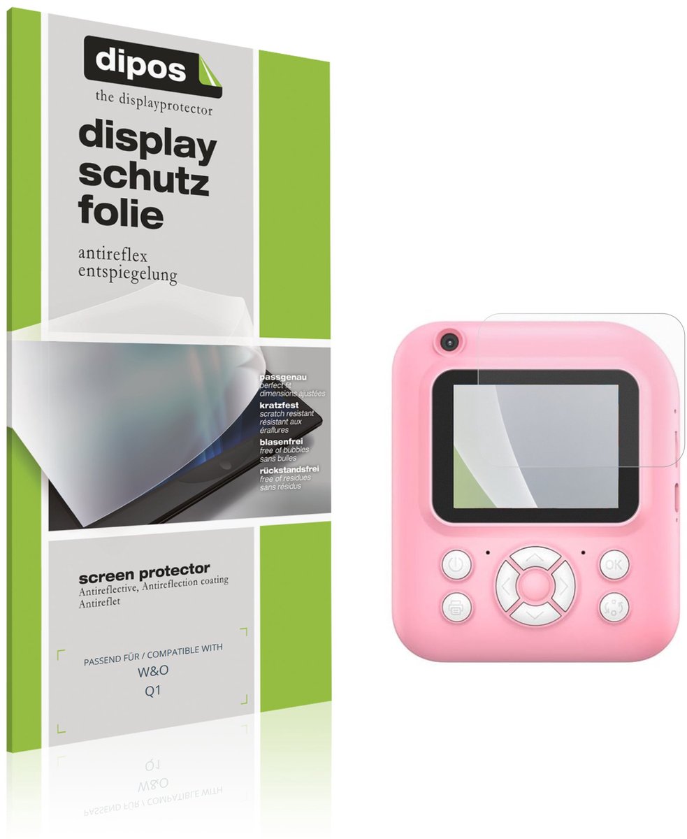 dipos – 4x Matte Beschermfolie geschikt voor W&O Q1 | Krasbestendige & antireflecterende Screenprotector Ultra-Thin