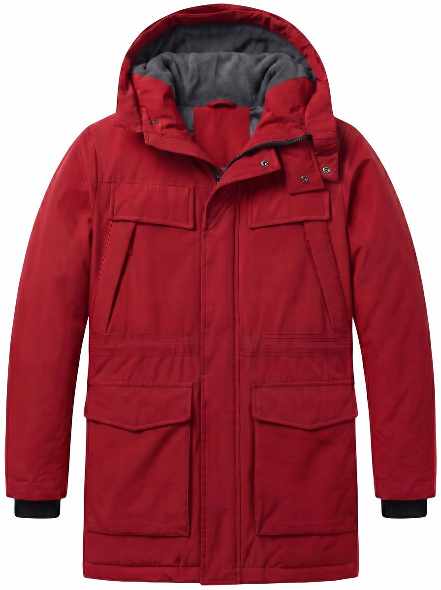 Parka Heren - Heren Winterjassen Volwassen - LF891 - Rood - Maat L