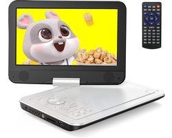 Draagbare dvd-speler - Auto dvd-speler Hoofdsteun dvd-speler - Reizen en entertainment - Speciale autohouder - 105 inch LCD - Wit