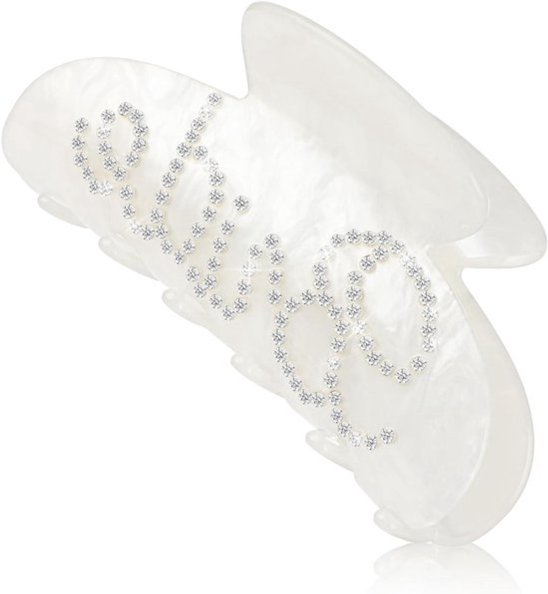 Bruid haarclip banaan wit acryl strass bruid accessoire vrijgezellenfeest cadeau