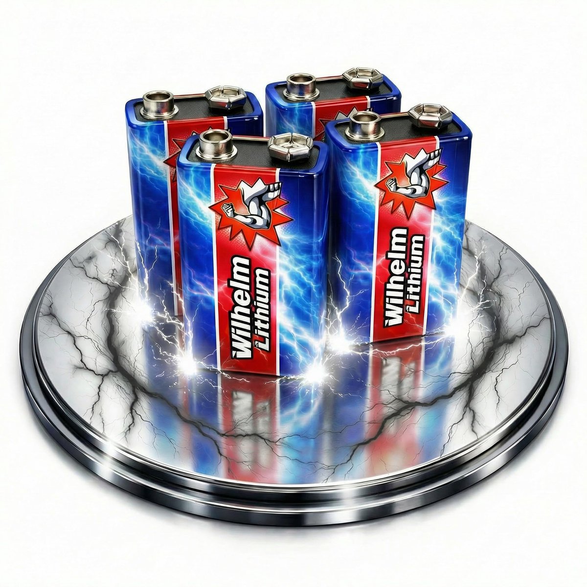 SnelShoppen - 4 x Lithium 9V Blokbatterij voor Rookmelders en Brandmelders - 6LR61 Longlife 9 Volt Batterijen - Ideaal voor Veiligheid in Huis en Op R