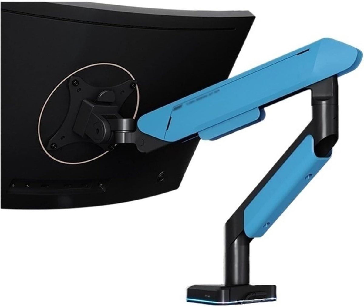Monitorstandaard - Bureau arm - Ergonomisch werken - Verstelbare gasveer - 17-42 inch - Blauw