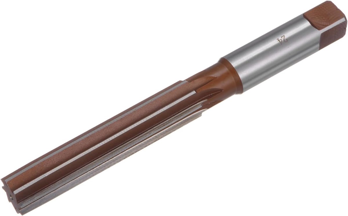 SnelShoppen - Hand Reamer 24mm H7 Voor Precisie Boren in Metaal en Hout - Stalen Snijgereedschap met Rechte Fluiten en Schacht van 18,5mm