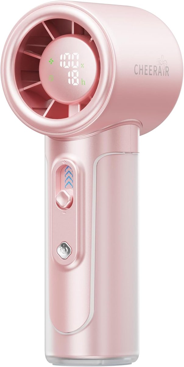 SnelShoppen - Draagbare Handventilator met Instelbare Snelheid, Krachtige Mini Persoonlijke Ventilator, Oplaadbare 5000 mAh Batterij tot 18 Uur Loopti