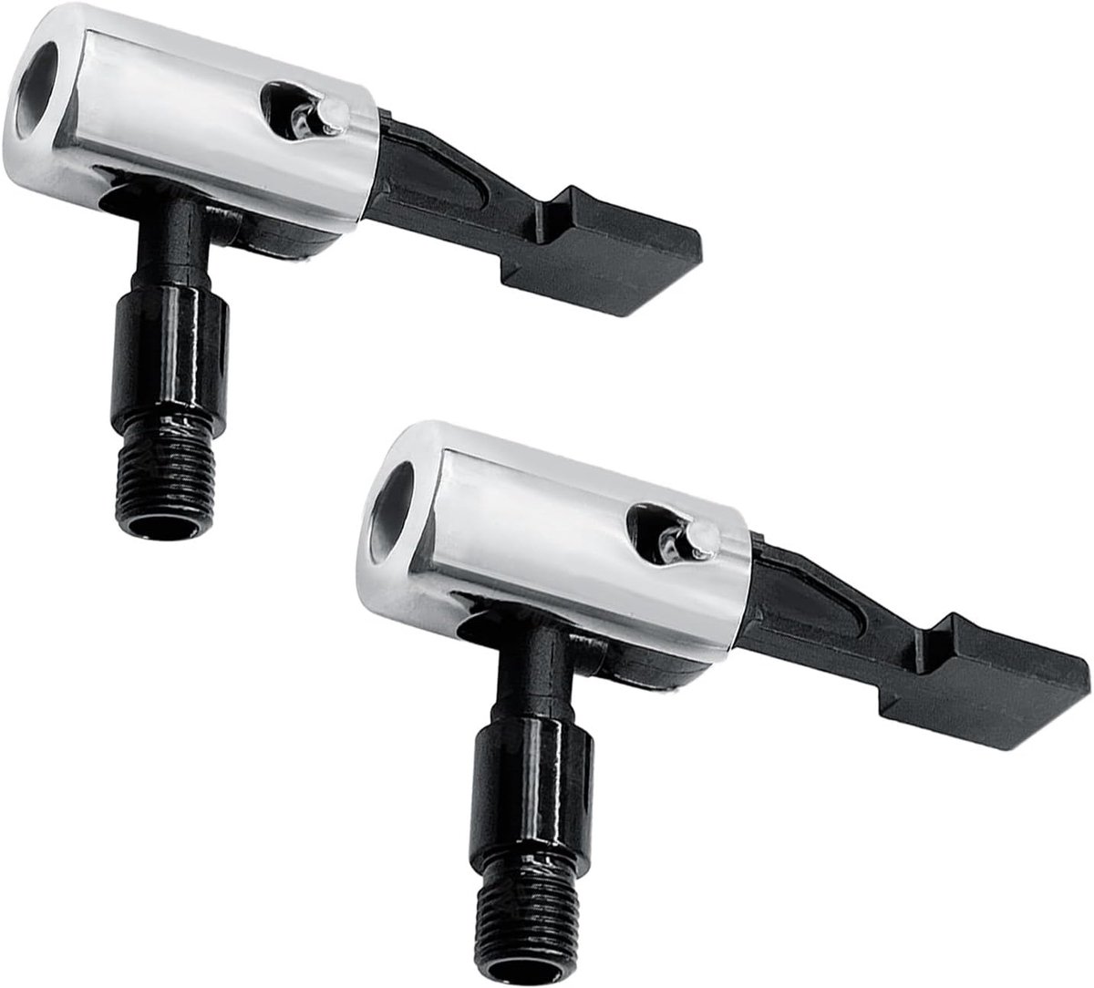 SnelShoppen - 2x 8mm Auto Ventiel Adapters - Zwart - Perfect voor Banden, Fietsen, Auto's, Motorrijden, Universeel Gebruik - Ideaal voor Onderhoud en