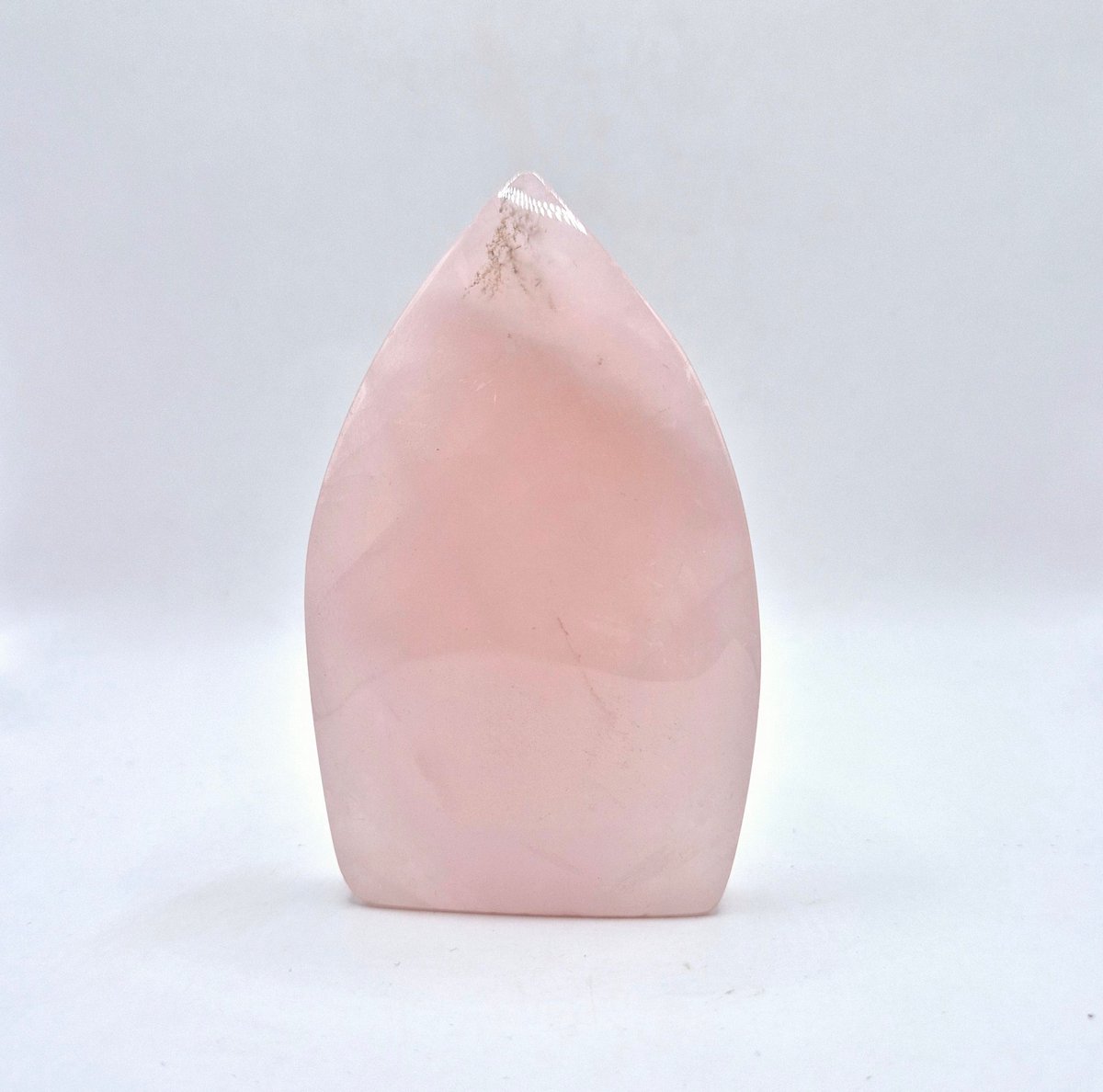 Rozenkwarts - Druppelvormige Drop Staande Edelsteen Kristal Flame Rose Quartz