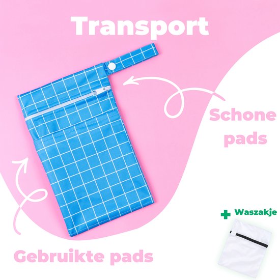 Flouer Antislip Wasbare Zoogcompressen - Extra Absorberend - Dag en Nacht - Inclusief Transporttasje en Waszakje - Borstcompressen Wasbaar - 12 Stuks van Flouer — afbeelding 5