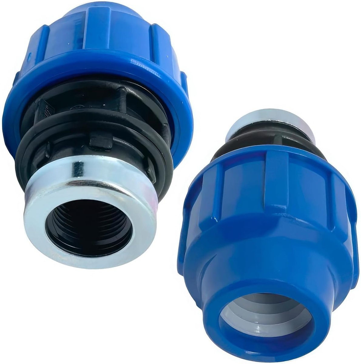 SnelShoppen - 2 stuks PP koppeling met vrouwelijke schroefdraad 32 mm Ø - 1" voor PE buis - Tuin en Waterleiding Koppelingen