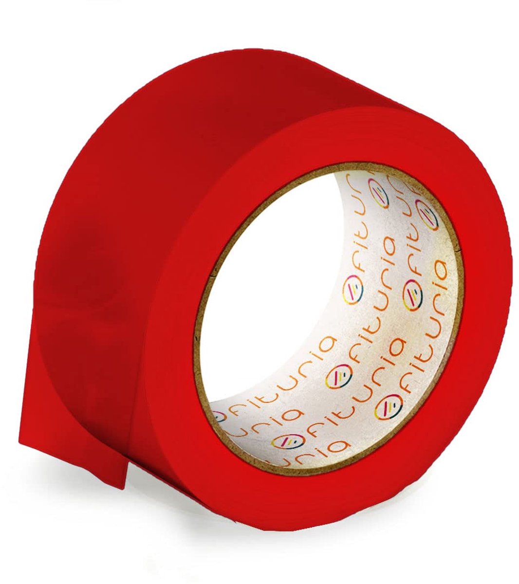 SnelShoppen - Rode Adhesive Tape voor Verpakking en Organisatie - 66m x 48mm - Multifunctionele Zelfklevende Cinta voor Verzending, Boxen en Meer