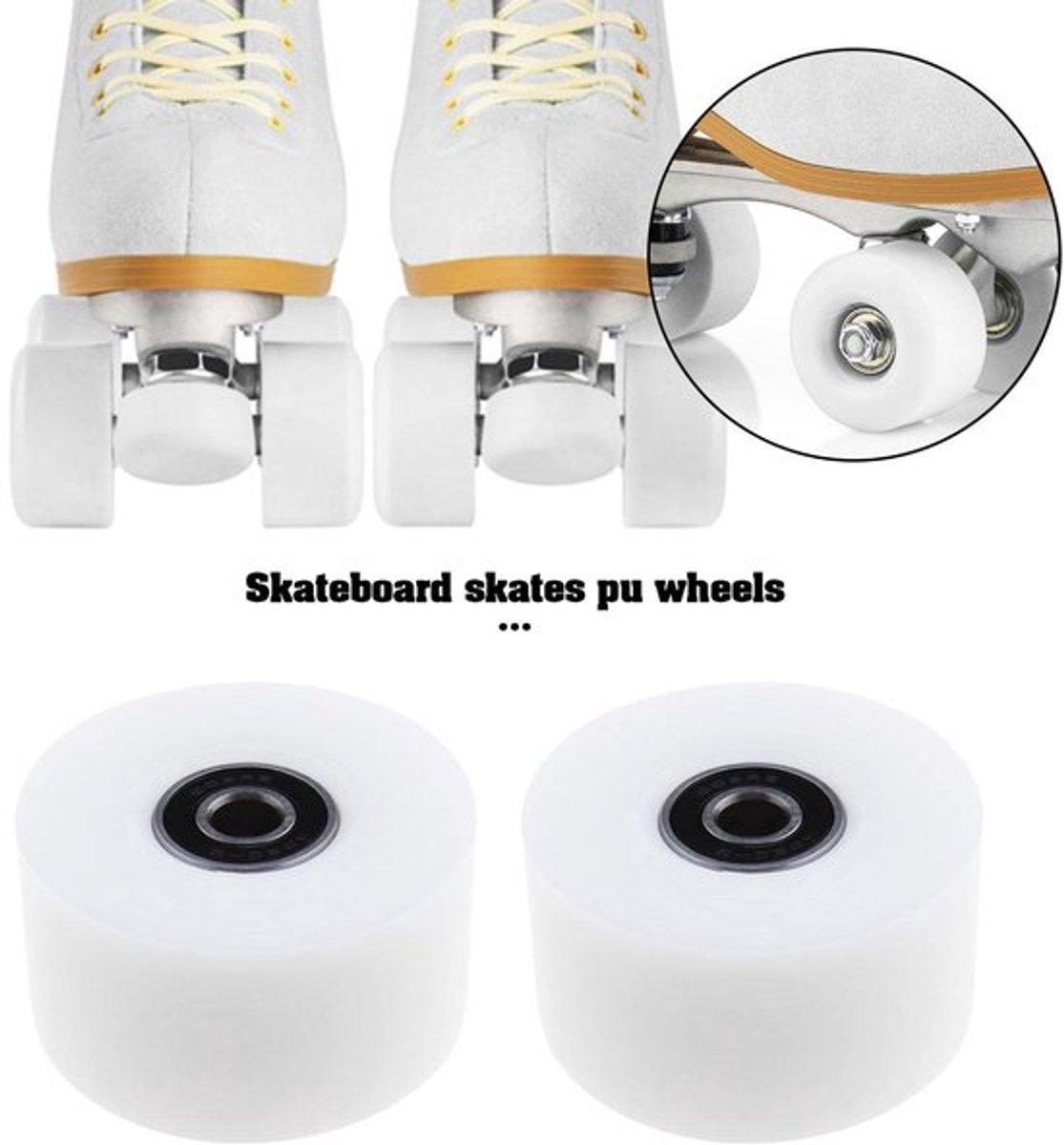 Rolschaatsen Vervangwielen 54 mm PU Materiaal 80A Hardheid ABEC-9 Lagers 4 Stuks Hoge Grip en Stabiliteit Rolschaatswielen