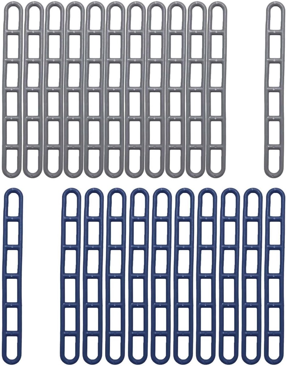 SnelShoppen - Pack van 22 Rubber Awning Ladders - Super Sterk, Windproof, 6 Niveaus, Tenten en Partytenten, Flexibele Tension Rubber, Ideaal voor Camp