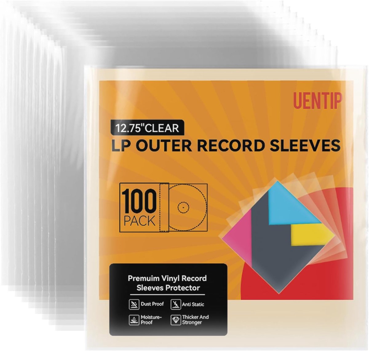 SnelShoppen - Gatefold Vinyl Outer Covers 12.8 Inch Transparant Professionele Platenhoezen voor Enkele en Dubbele LP Album Covers - 100 Stuks - Hoogwa