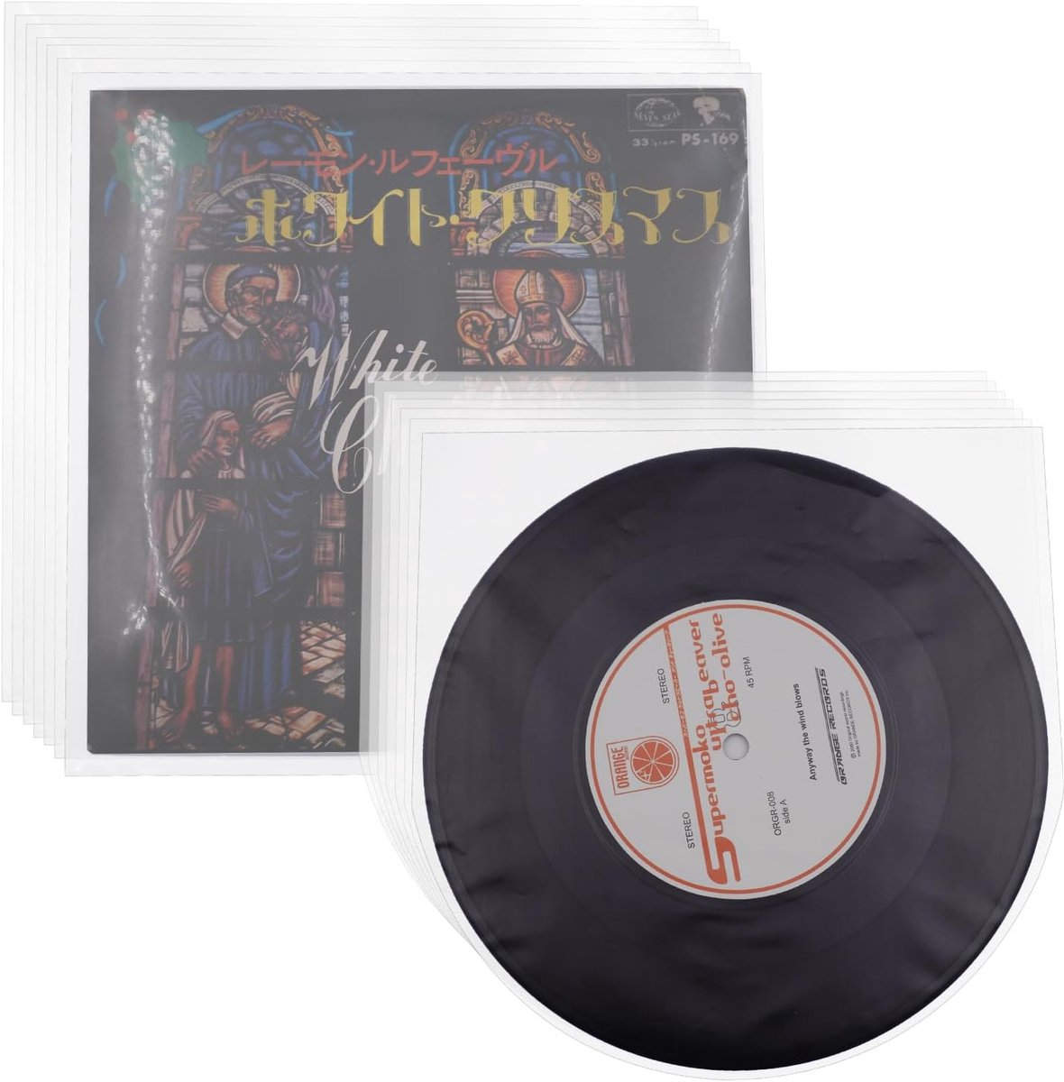 SnelShoppen - Vinyl Records Covers Combos 50 Stuks Vinyl Records Binnenhoezen en 50 Stuks Vinyl Records Buitenhoezen Antistatische Plastic Beschermhoe