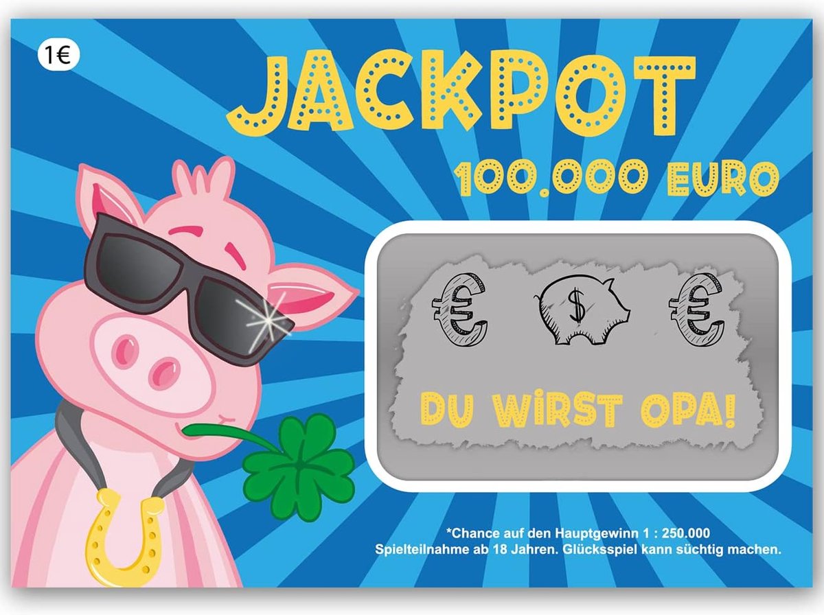 SnelShoppen - Scratchkaart voor Opa - Verrassingsmoment zwangerschap - Premium UV-lak - Cadeau voor aanstaande grootvader - Baby aankondiging