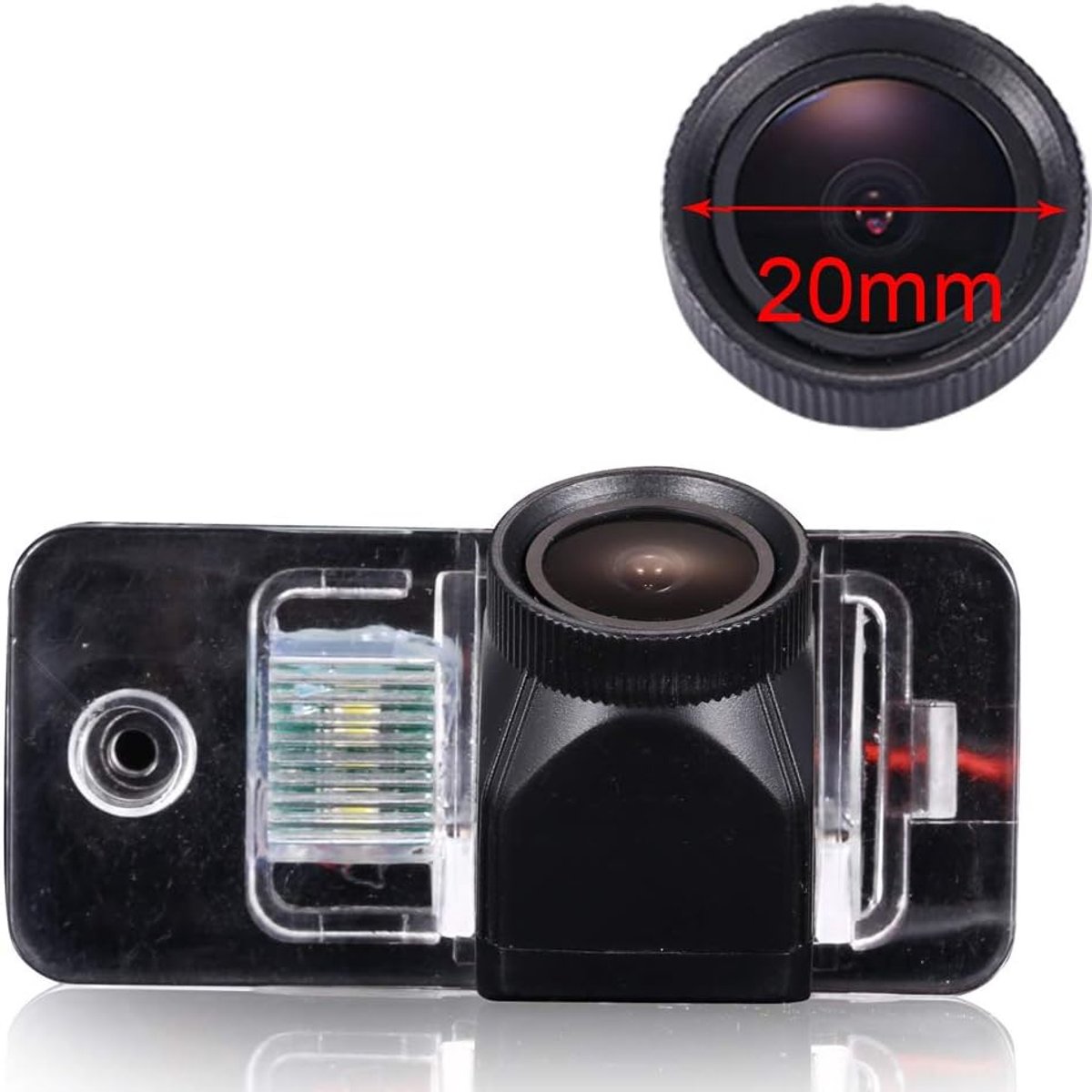 SnelShoppen - 20mm HD Lenzen Waterproof Achteruitrijcamera - Kentekenplaat Camera 1280x720 Pixels - Geschikt voor Audi A3 A4 A5 A6 A8 2004-2012