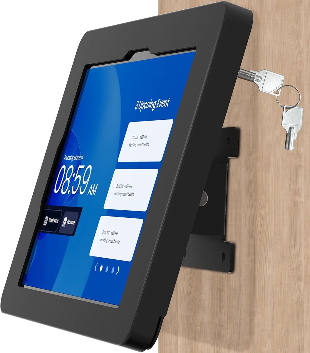 SnelShoppen - Anti Theft iPad Wandbeugel voor iPad 10.9 inch 10e Generatie, iPad Pro 11 inch, iPad Air 4e en 5e Gen met Slot en Sleutel voor Bibliothe