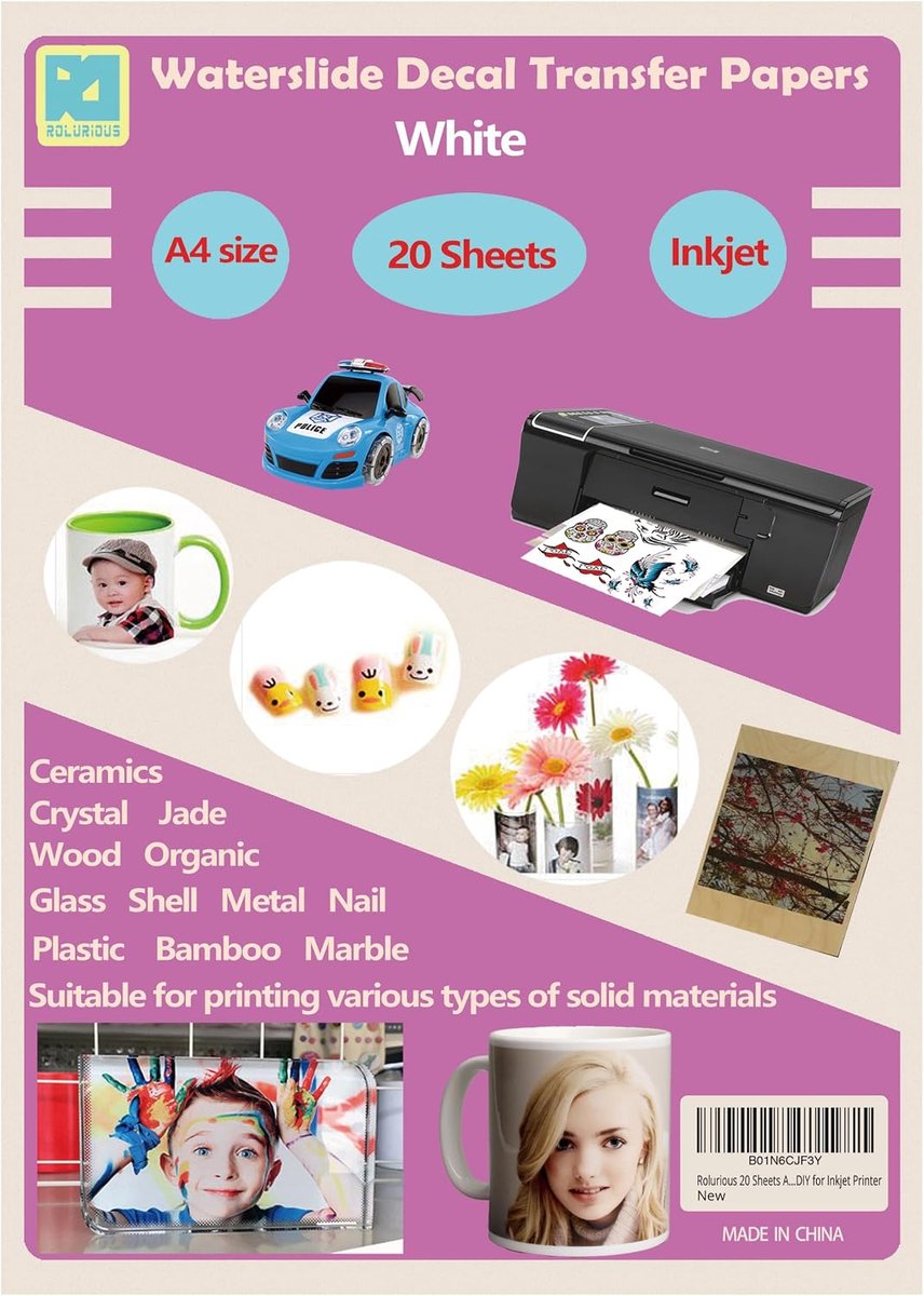 SnelShoppen - A4 Stickers voor Inkjet Printers, 20 Vel, Wit, Printbare Labels voor Creatieve Projecten, Feestdecoratie, Organisatie en Kantoor