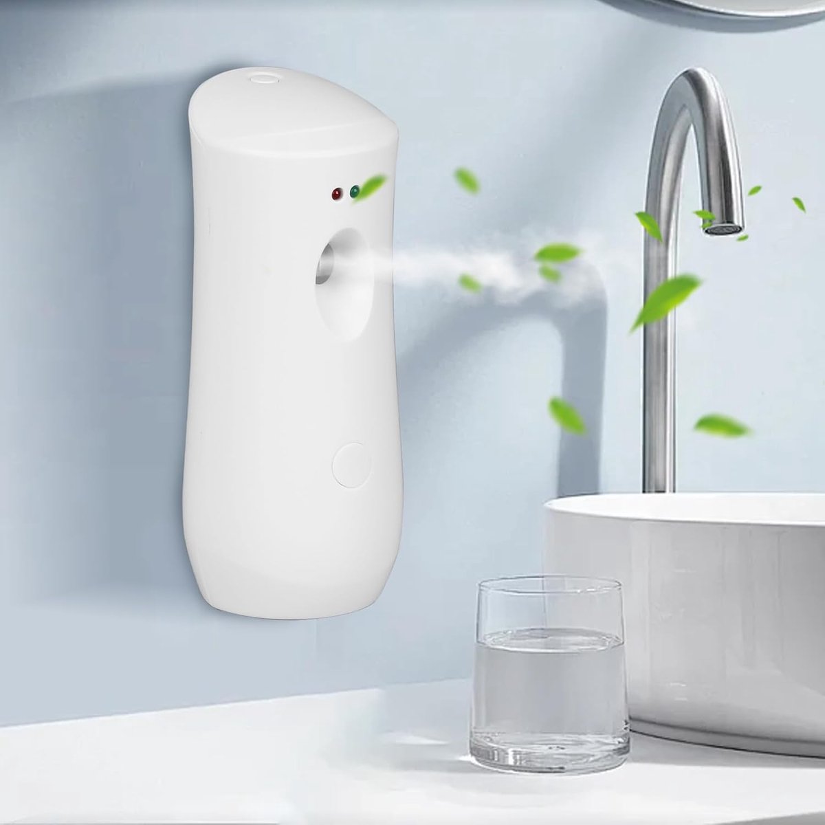 SnelShoppen - 300ml Automatische Luchtverfrisser Spray Dispenser - Geurverspreider met Timer - Ideaal voor Thuis, Badkamer, Hotel, Kantoor - Wit - Luc