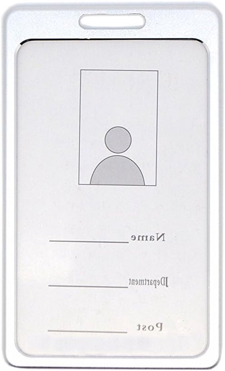 Kaarthouder Jojo - Badgehouder Uitschuifbaar - Identificatie Tonen - Metalen Kaarthouder - 85x54 mm - Wit