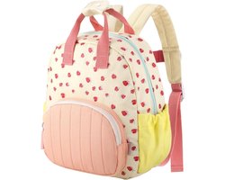 Kinderrugzak Meisjes - 30 cm Schattige Schooltas met Aardbeienprint - Lichtgewicht Peuter Rugzak voor Kinderen van 2-6 Jaar - Ideaal als Verjaardagscadeau - Roze