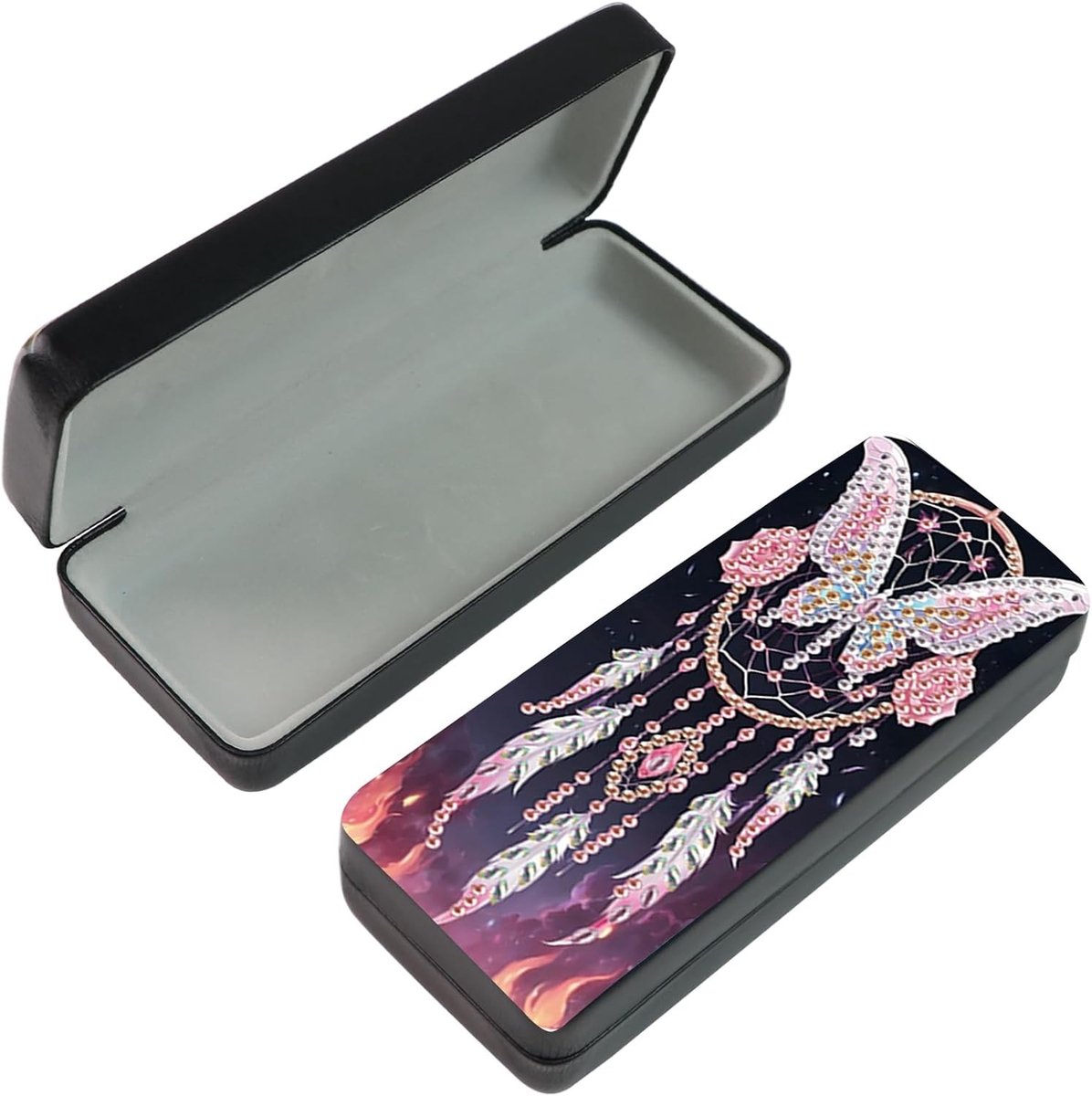 Diamant Schilderij Bril Etui Harde Case voor Zonnebrillen en Accessoires - Bescherming en Opbergruimte voor Zonnebrillen en Creatieve Projecten