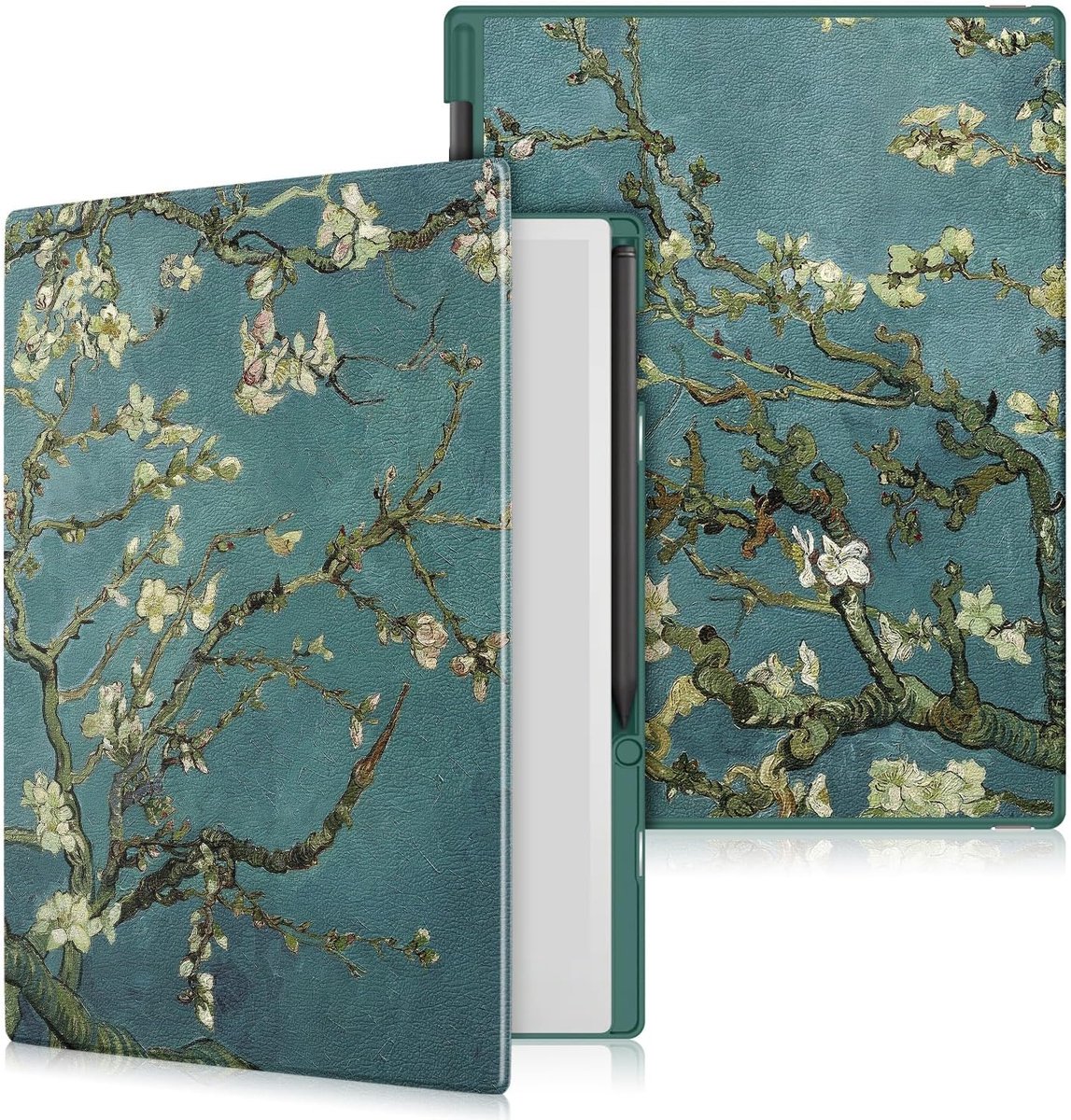 SnelShoppen - Beschermhoes voor 11.8 inch Tablet - Geschikt voor Remarkable Paper Pro - Met Penhouder en Auto Sleep/Wake Functie - Bloemen Design
