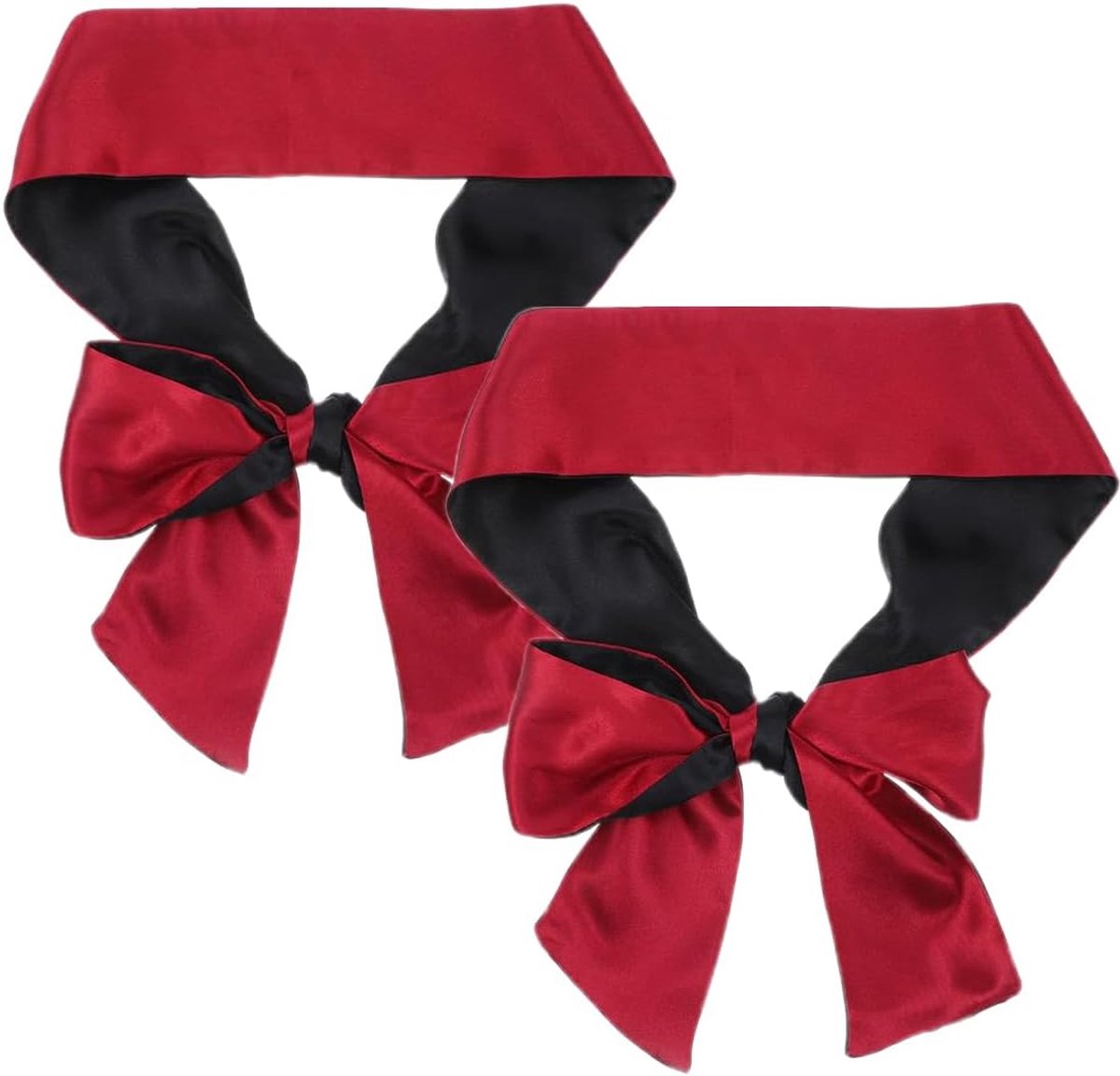 SnelShoppen - 2 Stuks Satin Oogmasker, Zacht Blinder Slaapmasker, Verstelbare Blackout Oogbescherming, Reis Oogmasker voor Vrouwen, Mannen, Volwassene