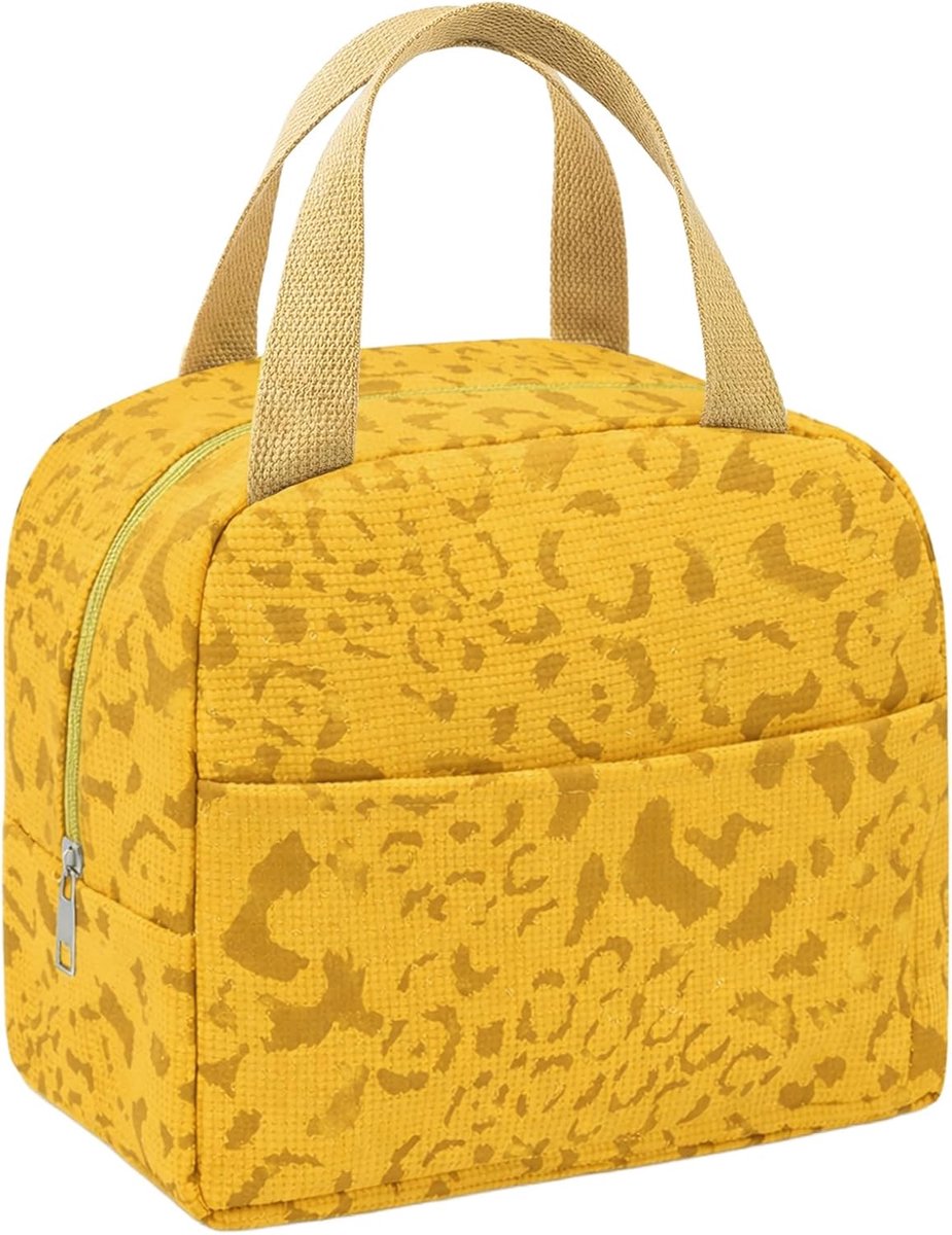 SnelShoppen - Waterdichte Thermotas 6L - Lunchtas voor Kantoor, School, Reizen en Picknick - Koeltas voor Heren en Dames - Geel - Houdt Eten Warm en K