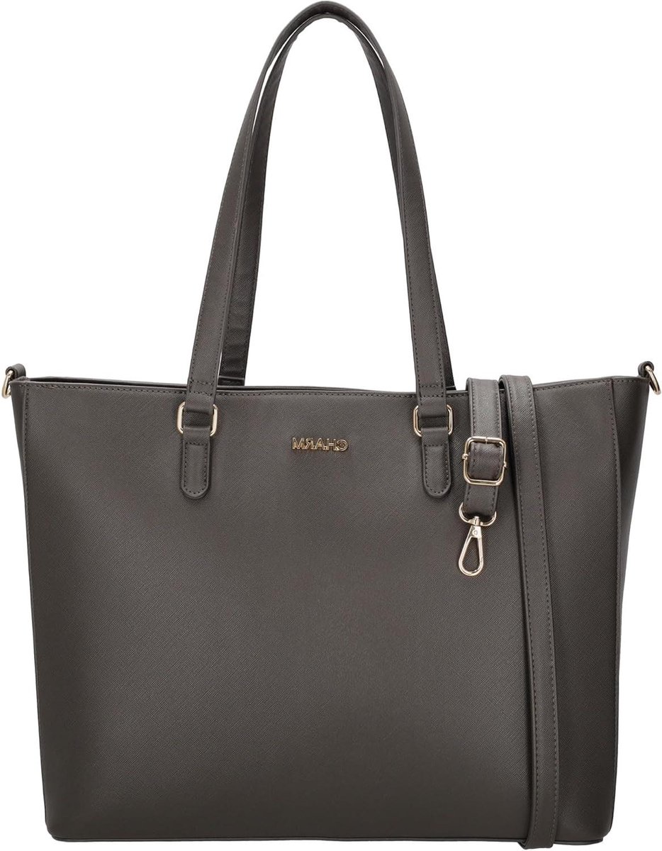 Shopper Tas - Handtas Schoudertas - Dagelijks Gebruik - Afneembare Crossbodyband - 33 cm breed - Grijs