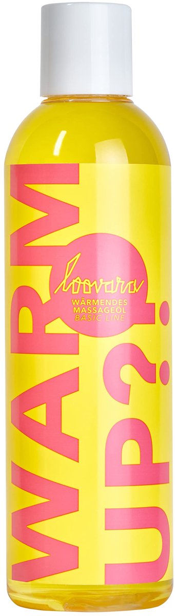 Loovara Massageolie 250 ml - Warm Up - Natuurlijke oliën, erotische massageolie, warme liefdesolie voor opwinding bij het voorspel, met zoete geur voor partnermassage, veganistisch