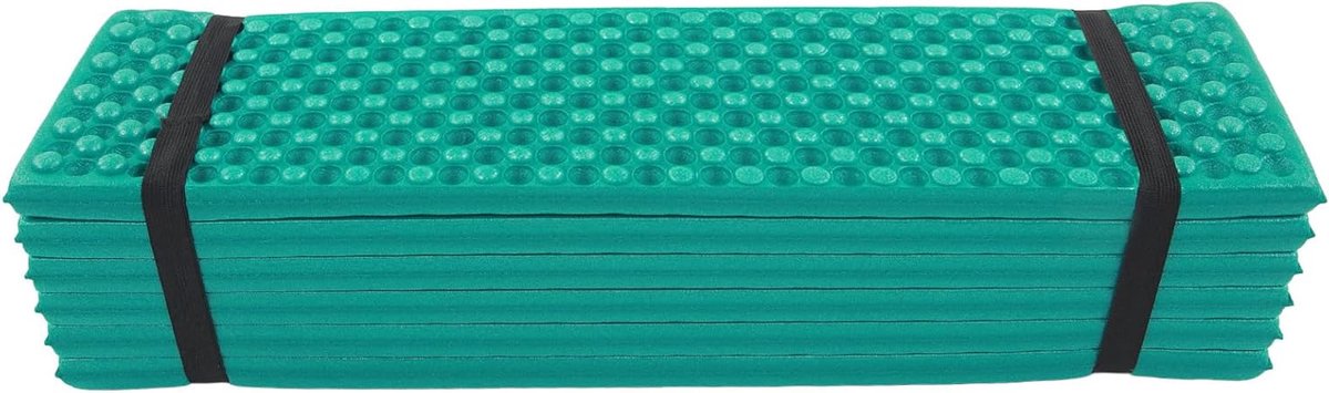 Opvouwbare Slaapmat - Kampeer Mat Schuim - Buiten Kamperen - Dubbele Eierkrat Vorm - 186 x 57 cm - Donkergroen