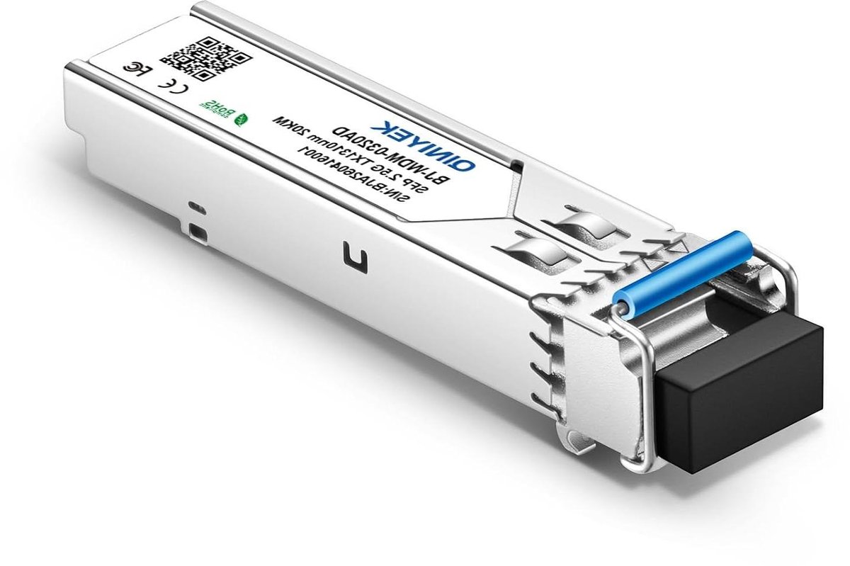 SFP Module - Glasvezel Transceiver - Netwerk Uitbreiding - Single Fiber - 20 km - Zilver