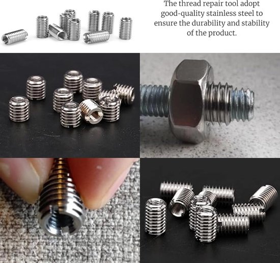 10 Stks Innerlijke M6 * 1.0 Buitenste M8 * 1.25 Lengte 15mm Sleufschroefdraad Inserts — afbeelding 3