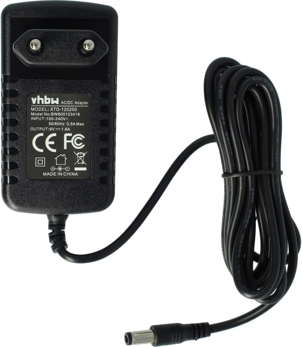 vhbw-voeding compatibel met Brother PT E110, H105, H75, D200, 900, D210, Cube, M95, GL200, 7100VP, GL100, 7100, 90, E100, H200, 80, H110-printers