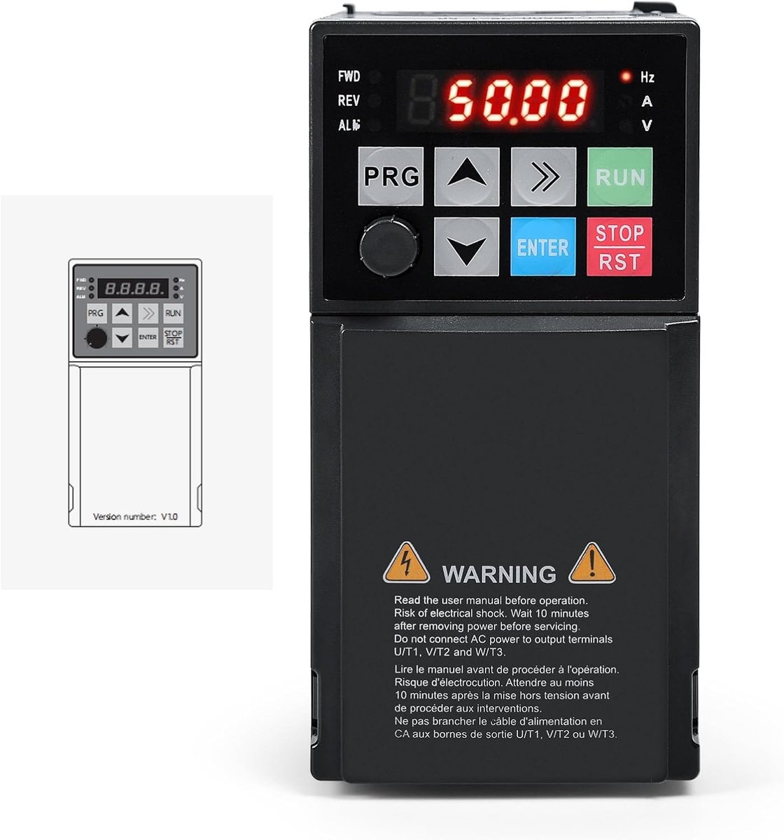Variabele frequentieaandrijving 2,2 kW 380 V VFD omvormer frequentie-omvormer VFD 380 V driefasige ingang, driefasige uitgang (model: MS500-4T-2.2G)