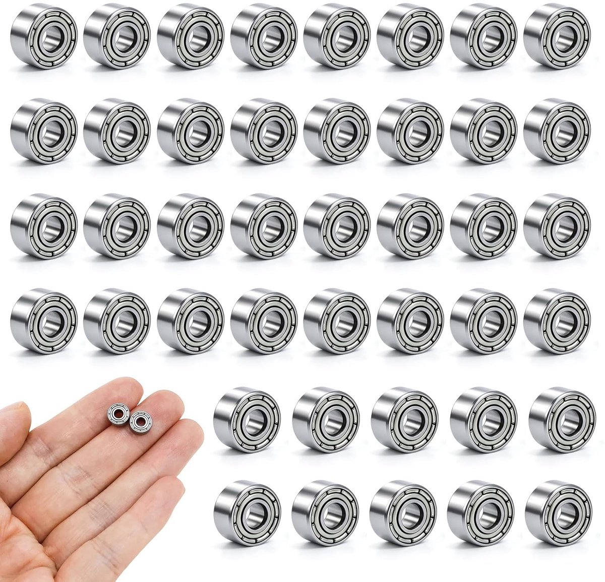 Lagers, 3 x 8 x 4 mm, groefkogellagers, kleine precisie, dubbel afgeschermde lagers voor skateboards, trolleys, elektrische motoren