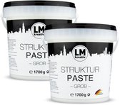 LM-Kreativ Grove structuurpasta - Textuurpasta en modelleerpasta - Wit - 2 x 1,7 kg emmers