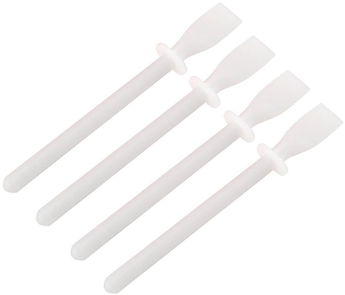 4 Stks Flexibele Lederen Spreader, Gecoat Blad Plastic Verf Schraper Plastic Applicator Borstel Handheld Smeer Spatel, Wit