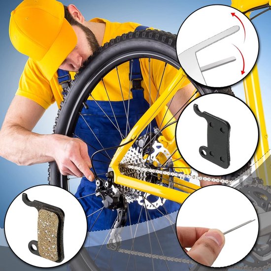 4 Stuks Hars-Half-Metalen Remblokken voor Fiets, MTB-Hydraulische Schijfremblokken, Mountainbike — afbeelding 2