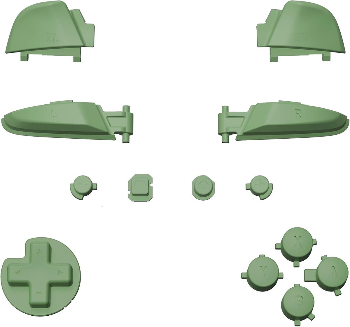 eXtremeRate Matcha Groen Reparatie ABXY D-pad ZR ZL L R Sleutels voor Switch Pro Controller, DIY Vervanging Volledige Set Knoppen met Gereedschap voor Switch Pro - Controller NIET Inbegrepen