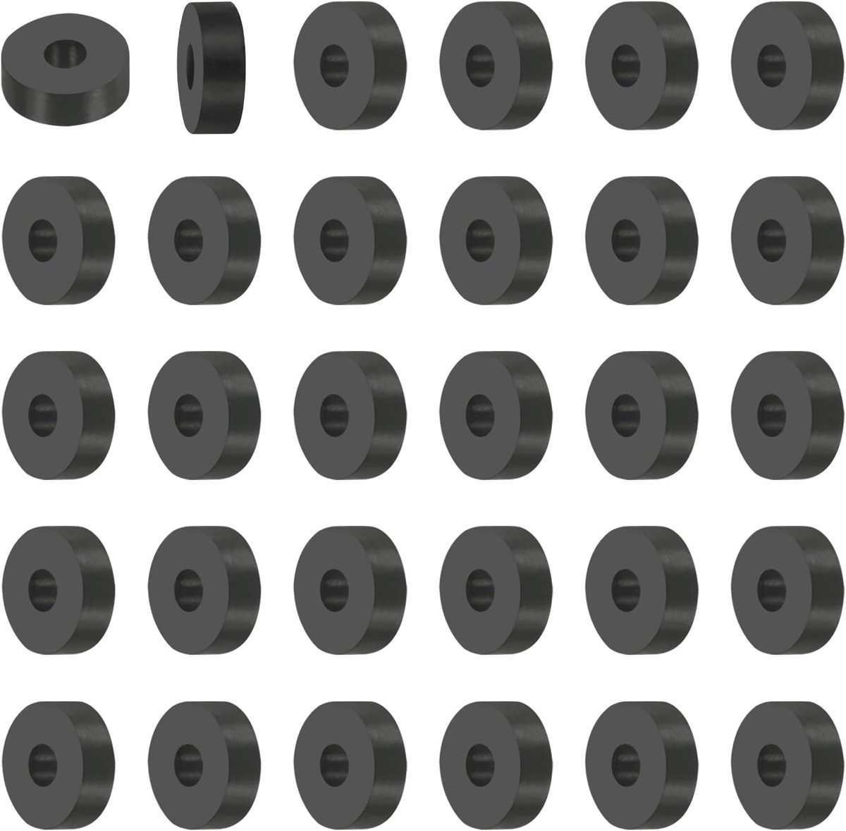 Multifunctionele rubberen spacers, 50 stuks, 0,5 x 0,8 inch Od x 0,5 inch T-isolatiepads, rond, neopreen, bussen, rubber, isolatie, afstandsschijven voor Hvac-bouten, accessoires