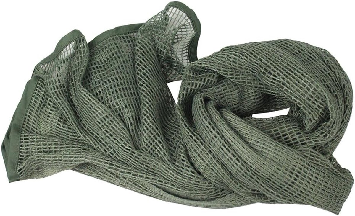 camo, sjaal, mesh, tactische netsjaal, 180 x 110 cm, outdoor, gezicht, sluier, netstof, camo, sjaal voor sport, vrije tijd, outdoor-activiteiten, camping, jacht