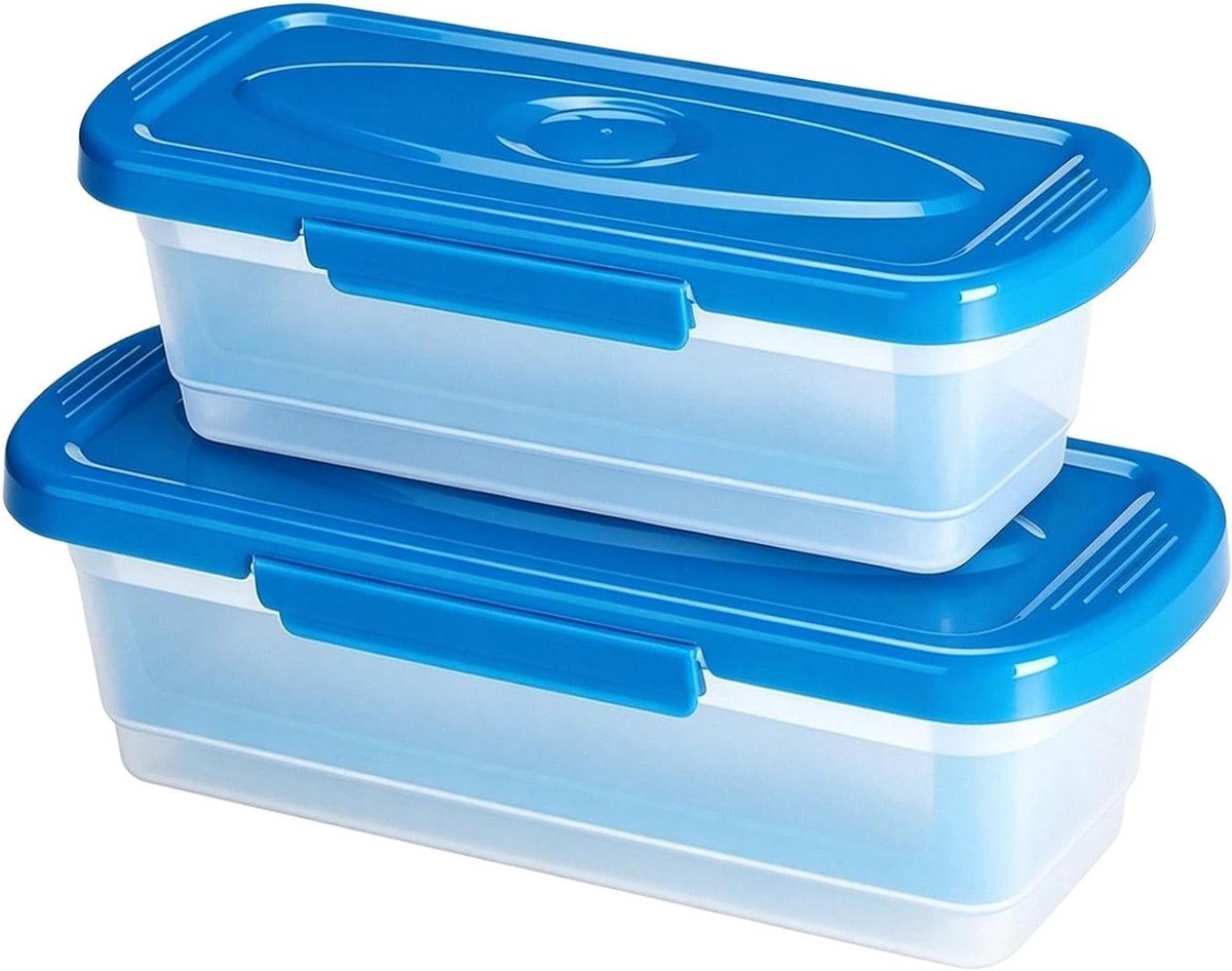 Paneerkom Shaker - Beslagkom Kookset - Gelijkmatig Paneren - Spatvrij Deksel - 13.5W cm - Blauw