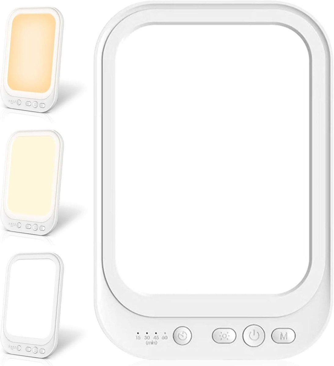 Lichttherapielamp van 10.000 lux met 4 timers, 3 kleurtemperaturen en opvouwbare standaard voor optimale verlichting en welzijn