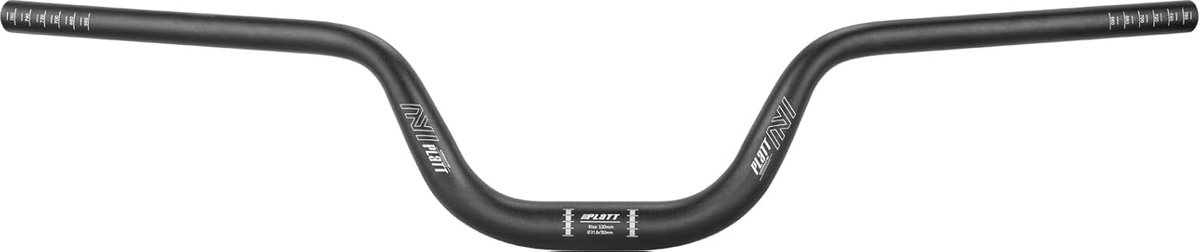 SnelShoppen - PLATT Fietsstuur 120mm Hoog-Riser Bar Aluminium Legering MTB Stuur (31.8mm-780mm) Ergonomisch Design voor Comfortabele Lange Rit