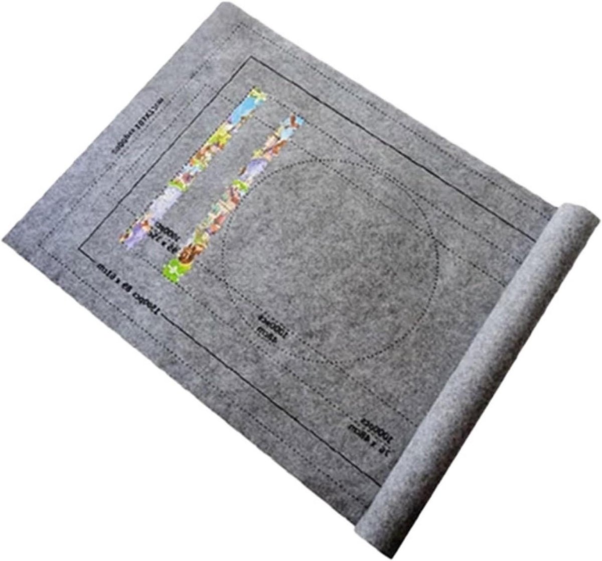 Puzzelmat - Speeltapijt Puzzeldeken - Puzzels Opbergen - Draagbare Reistas - 99 x 150 cm - Grijs