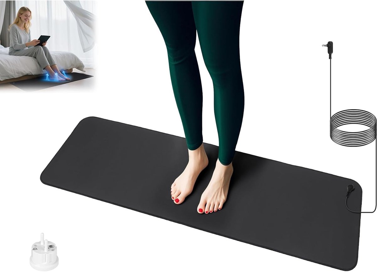 SnelShoppen - Grondingsmat Set 30 x 100 cm - Universele Veiligheid - Hoogwaardige Materialen - Inclusief 5 m Aardkabel en Adapter - Gezondheid en Onts